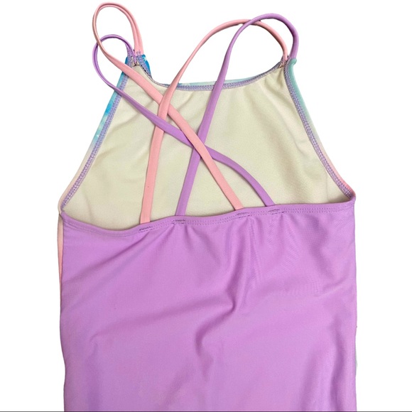 PLACE - multicolored Unicorn bathing suit for girls, sz 7/8. Criss cross straps. - Picture 4 of 6